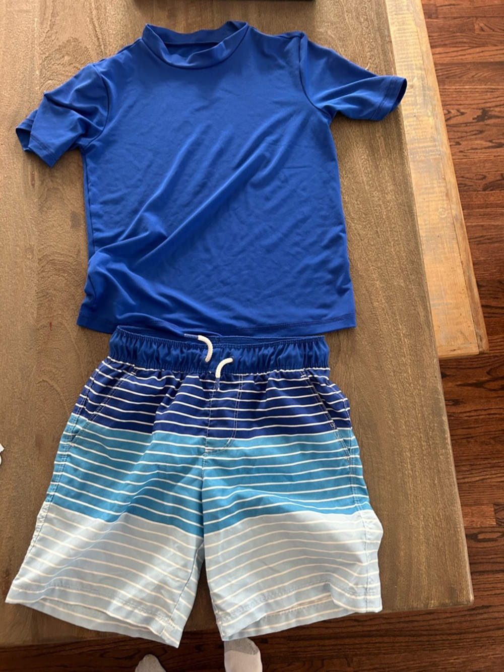 Cat & Jack Blue Rash Guard Swim Set swim trunks bundle